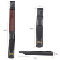 Guitarra De Mano Con 6 Cuerdas Y Entrenador De Acordes Herramienta De Guitarra Folclórica Con Pantalla De Rotación De Acordes Para Principiantes Práctica De Fingerstyle - details 3