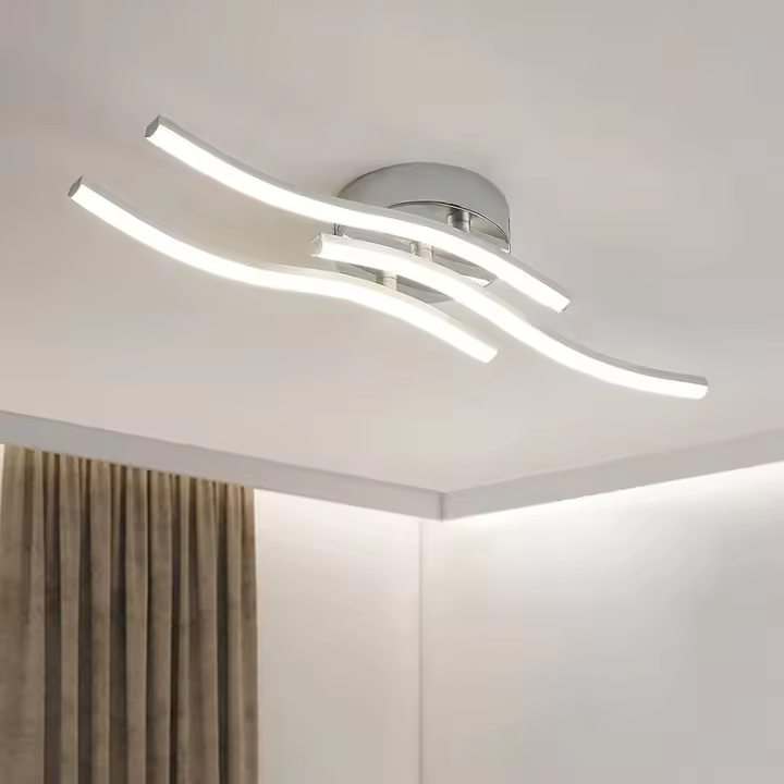 Lámpara de techo LED Luz moderna de techo para salas y dormitorios 4000K Blanco neutro 18W 1600 Lumen Opticas de aluminio y acrílico Blanco - 1