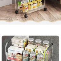 Carro De Acrílico Con Ruedas Ecológico De Tres Capas Para Almacenamiento En Sala De Estar Baño Capacidad Grande Organizador De Cosméticos Para Cocina Y Dormitorio - details 15