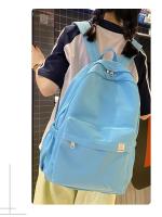 Mochila Suave Para Hermana Color Sólido Gran Capacidad Estudiante Escuela 2022 Invierno Mochila Universitaria De Estilo INS Para Estudiantes De Colegio - details 5