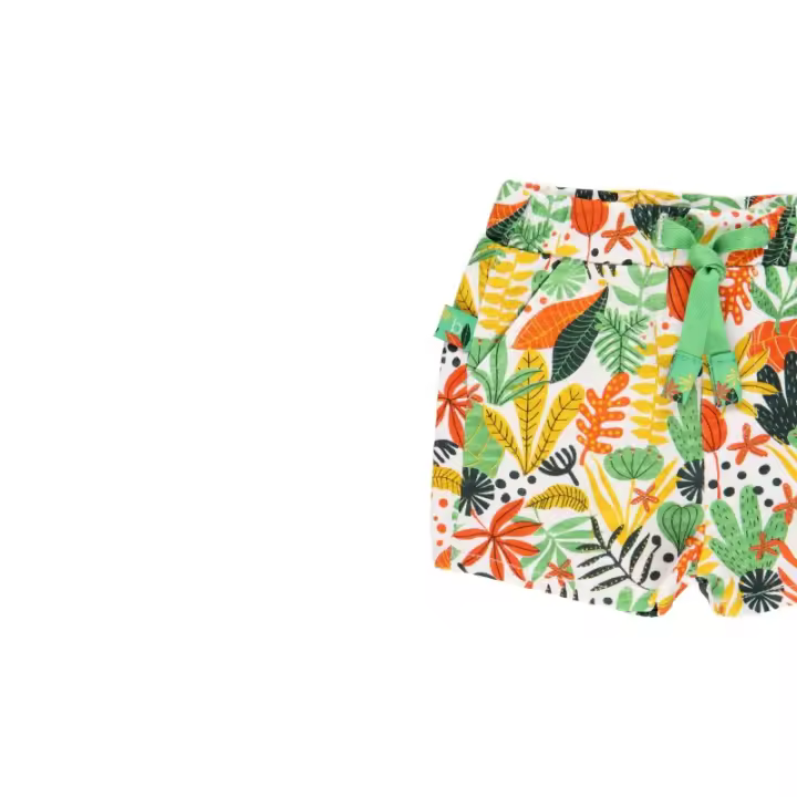 Boboli Pack Punto Bebé Camiseta Manga Corta Animales Pantalón Corto Floral - 1
