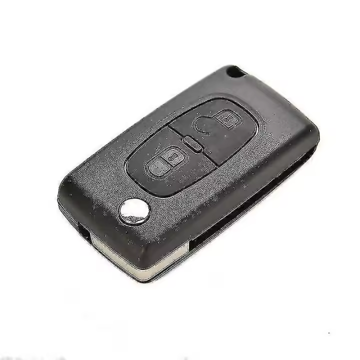 2 Buttons Plastic Remote Flip Key Shell Replacement For Peugeot 207 307 308 Uncut - 1