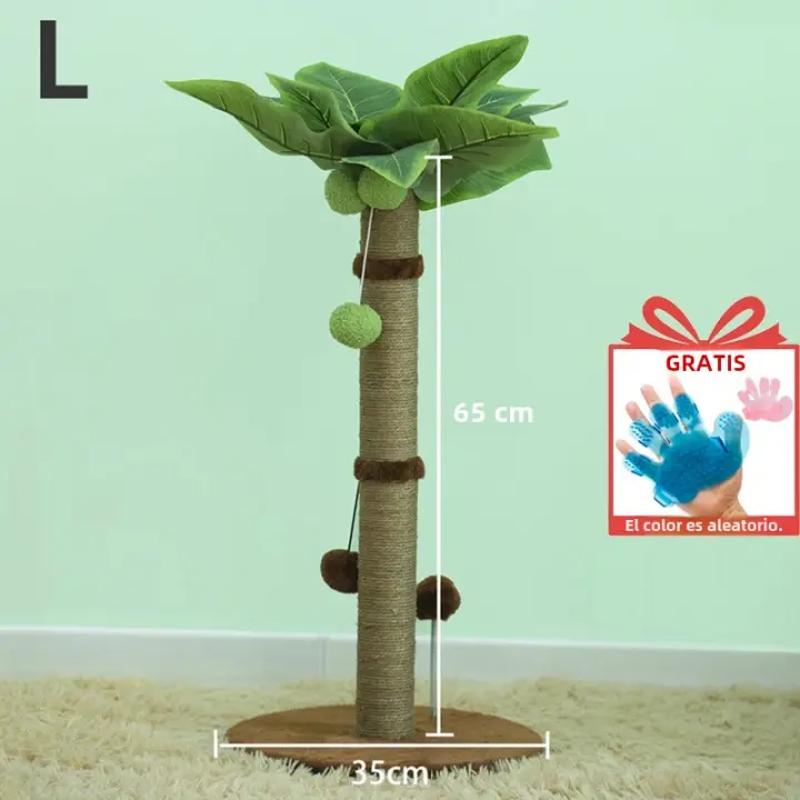 Poste De Rasguñar Para Gatos 65cm Con Cuerda De Sisal Premium Dos Bolas Colgantes Interactivas Y Bola De Resorte Juguete Para Gatos - 1