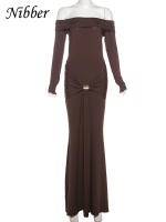 Vestido Elegante De Fiesta Nibber Con Cinturón Metálico Y Corte En El Cuello Ajustado Con Manga Larga Y Ajustado Para Cumpleaños Y Noches Saludables - details 2