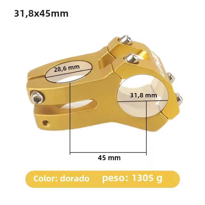 MTB Manillar De Bicicleta Tornillo CNC Poderoso 45mm Montaña Bicicleta Puente 25.4/31.8mm Tubo Ciclismo Tornillo Alzador Mesa - 1