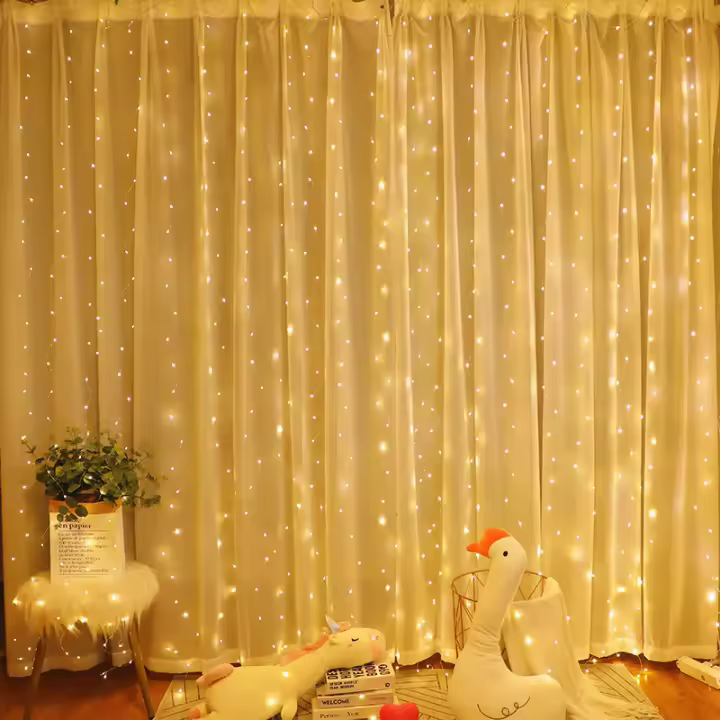 Guirnalda De Luces LED Para Ventana Con Control Remoto Decoración De Navidad Y Año Nuevo Luz Festiva USB Multicolor - 1
