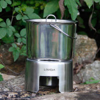 Juego De Cocina Para Camping Con Taza De Acero Inoxidable Y Olla Colgante Para Estufa De Madera Para Supervivencia Al Aire Libre Senderismo Picnic - details 13