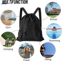 Mochilas de Cuerdas,Impermeable Deporte Mochila Ligera Nylon Bolsa de Gimnasio with Cordón para Hombre Mujer,Gym Bag para Deporte - details 4