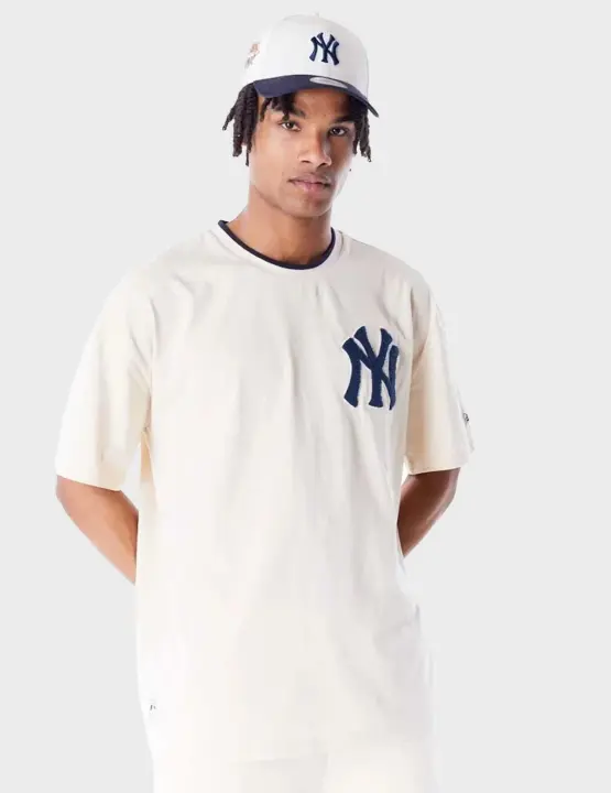 New Era Wrld series drp camiseta beige para hombre y mujer - 1