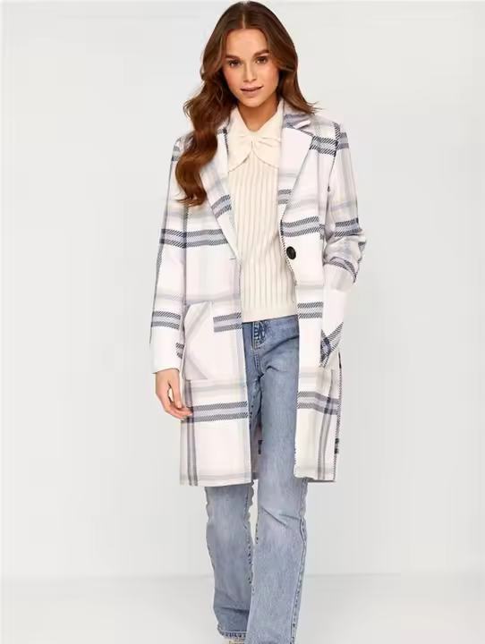 Abrigo Only Annalina Check Woo - 1