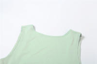 Conjunto De Ropa De Verano Para Mujer Weird Puss 2 Piezas Camiseta Sin Espalda Y Pantalones Flares Estilo Callejero Elegante Y Casual - details 4