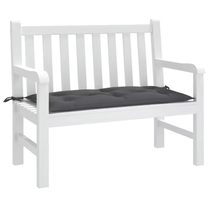 vidaXL Cojín de banco de jardín tela Oxford gris antracita 100x50x3 cm - 1