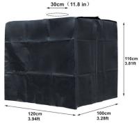 1000L Tank Tarpaulin, IBC Rainwater Tank Sunscreen Tarpaulin, Anti-UV Dustproof, Protective Cover, Green Protective Tarpaulin (116 x 100 x 120 cm) - details 5