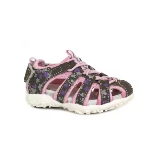 Sandalia deportiva Huran 400121 para niña con cierre de velcro y estampado de flores - 1