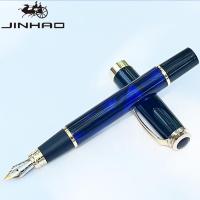 Pluma De Escritura JINHAO 500 De Lujo Regalo Mejor Oficina Suministros Metal Iridio Azul Suave Suministros De Escritura - details 0