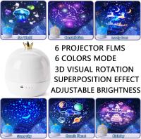 Proyector De Estrellas Del Océano Pequeño Lámpara De Noche Con Proyección Galáctica Y Nebulosa Rotación 360 Grados Regalo Para Niños - details 14