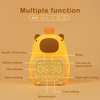 Lámpara Nocturna Para Niños De Silicona Capybara Cartoon USB Recargable Con Temporizador Y Regulación De Brillo Luces De Noche Decorativas Para Habitación - details 22