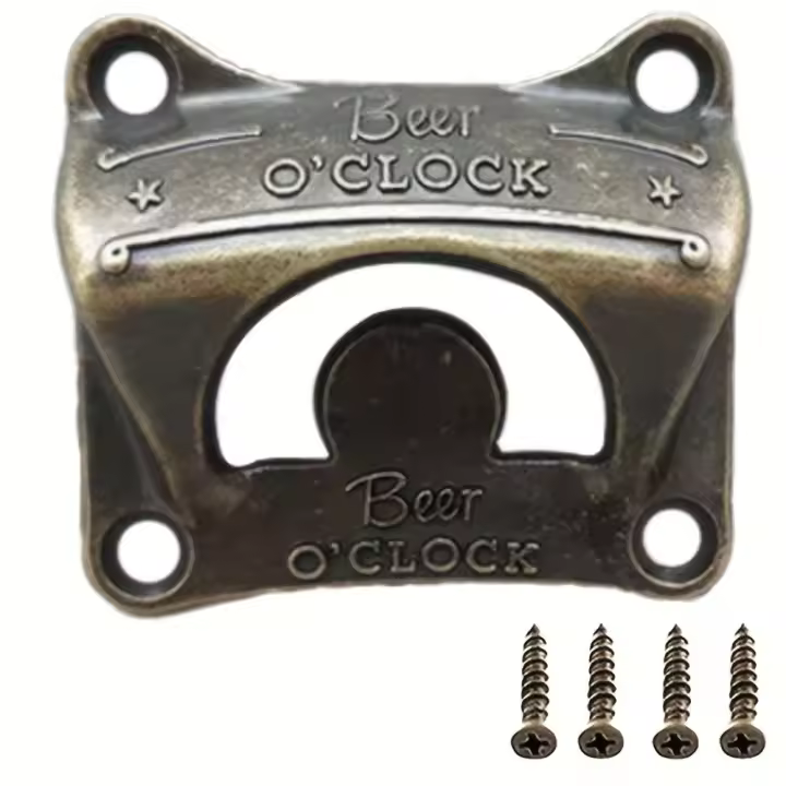 1/5/10pcs Abrepuertas "Beer O'Clock" Para Decoración De Bar Y Cocina Herramientas Retro Para BBQ Y Cocina Gadgets De Metal - 1