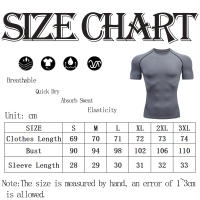 Camiseta De Compresión Para Hombre Fitness Running Deporte Acuático Secado Rápido Camiseta Deportiva Casual Manga Corta Primavera Verano - details 1