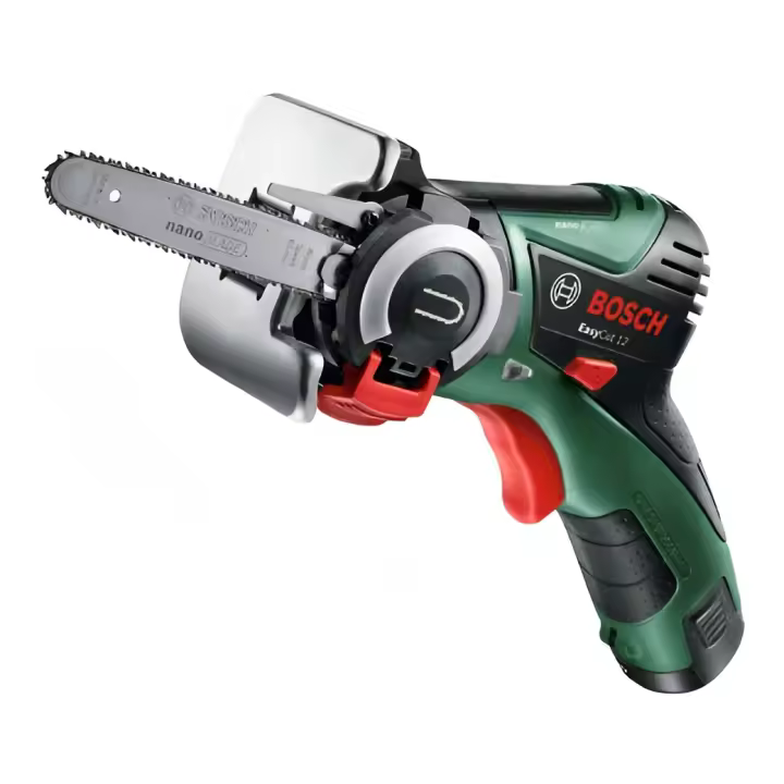 Sierra a Batería Bosch Easycut 12 con Tecnología Nanoblade - 12V - Hoja de - 1 Batería 12V 2.0Ah - Cargador y Maletín - Color Negro, Verde y Rojo - 1