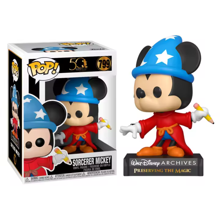 Figura Pop Disney Archives Sorcerer Mickey-Figura de Vinilo Coleccionable - Idea de Regalo- Mercancia Oficial - Juguetes para Niños y Adultos - Movies Fans - Muñeco para Coleccionistas y Exposición - 1