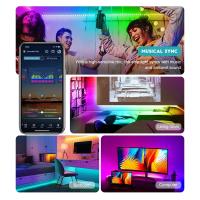 Tira De Luces LED RGBIC 20M Con Sincronización De Música Bluetooth Luces Inteligentes Para TV Decoración De Habitación SMD5050 5V - details 5