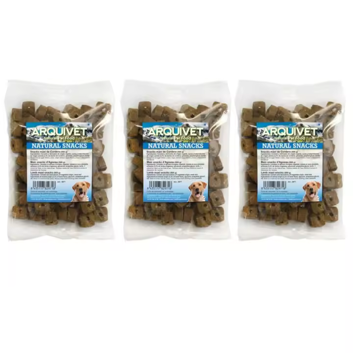 Snacks maxi de cordero - 500 g - para perros (pack de 3 unidades) - 1