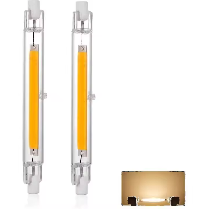 R7s llevó el bulbo 118M 30W Dimmable, blanco caliente 3000K 3000lm, Linear substituye la lámpara del halógeno de J118 300W, 360 rápidamente - 1