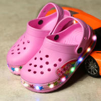 Zapatillas De Playa LED Para Niños Verano Zapatillas De Suela Planas Transpirables Con Luces Fluviadoras Para Niños Y Niñas Tallas 14-21 - details 5