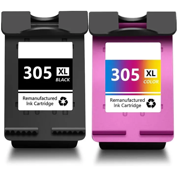 Compatible Cartuchos de tinta para hp 305 XL !!（ No se puede utilizar en modelos de impresoras vinculadas a HP+ ）!!con DeskJet 2710 2720 2700 DeskJet Plus 4120 4100 4130 Envy 6000 6010 6020 6032 6055 Envy Pro 6400 6430 6432 Impresora(1 Negro y 1 color) - 1