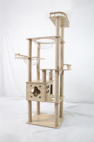 Cature, Árbol para Gatos, 185 cm de Altura, Rascador Multinivel con Casa y Plataformas, Color Beige, 60cm*50cm*185cm - details 1