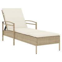 vidaXL Tumbona con cojín ratán sintético 63x200x81 cm Negro, Marrón, Gris Sillas de Exterior Ideal para jardín, playa, piscina, terraza Tumbona Piscina Tumbonas Playa Tumbonas Jardín Exterior - details 5