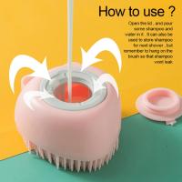 Cepillo De Baño Para Mascotas Con Dispensador De Mousse De Aseo Y Masaje Silicona Suave Cepillo De Ducha Para Perros Herramienta De Peluquería Para Gatos Suministros Para Mascotas - details 5