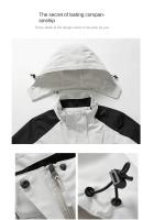 Chaqueta De Moda Trenzada De Poliéster Para Hombres Impermeable Y a Prueba De Viento Para Actividades Al Aire Libre Y Deportes En Primavera Y Otoño Con Capucha Desmontable - details 8