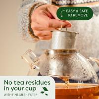 Tetera de Cristal con Tetera y ventilador de té en Caja de regalo-1,5 litros - Apto para lavavajas - details 0