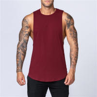Camiseta De Gimnasio Para Hombres Verano Fitness Algodón Sin Mangas Cuello Redondo Transpirable Camiseta Deportiva Casual Musculada Para Correr Y Bodybuilding - details 10