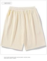 Shorts Deportivos Para Hombre Verano Malla Helada Secado Rápido Estilo Waffle Con Cordón Pantalones Cuatro Cuartos Moda - details 14