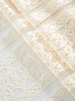 Cortina Pequeña De Encaje Beige Con Borla Para Puerta De Dormitorio Y Sala De Estar Decoración De Fiesta De Verano Instalación En Techo Tipo Japonés Y Coreano Material Poliéster 100% - details 6