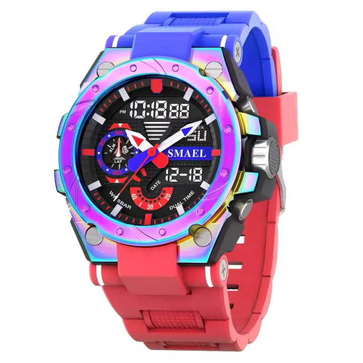 Reloj Deportivo Electrónico Colorido Para Hombre, Aleación Nueva, Brillante, Resistant to Agua, 2024 - 1