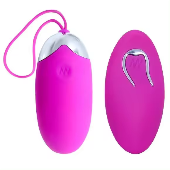 Pretty Love Huevo Vibrador con Mando a Distancia Recargable – Estimulador Clitoriano con Succión y 12 Modos de Vibración – Consolador Erótico de Silicona de Alta Calidad – Diseño con Detalles Metalizados y Cordón - 1