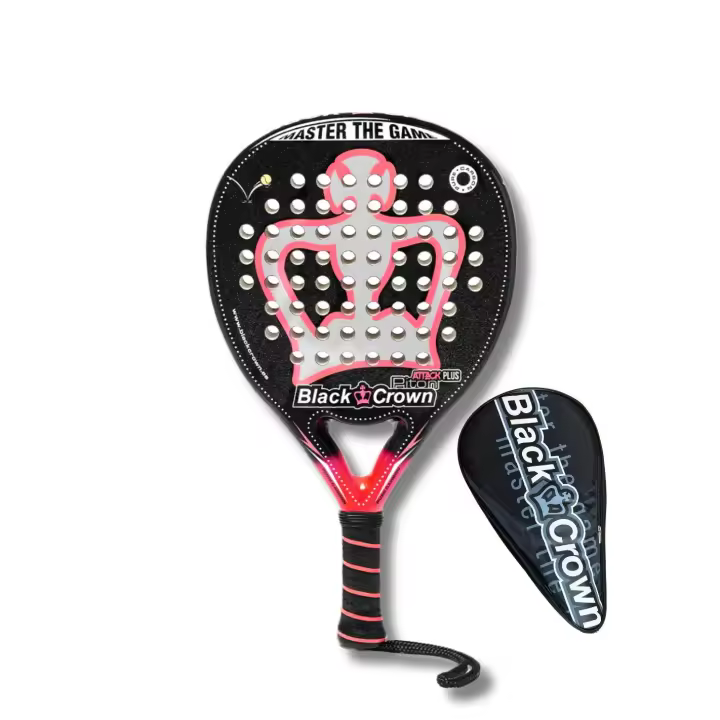 Pala de Pádel Black Crown Piton Attack Plus + 1 Funda - 1