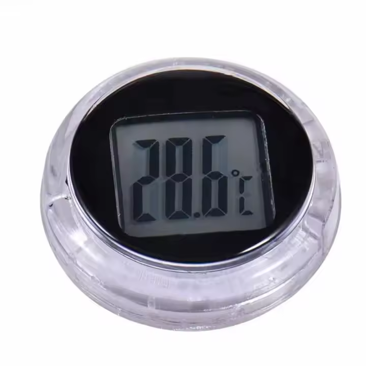 Termómetro Para Motocicleta Impermeable Adhesivo Digital Medidor De Temperatura Para Interior Del Coche Reloj Contador De Tiempo ABS - 1