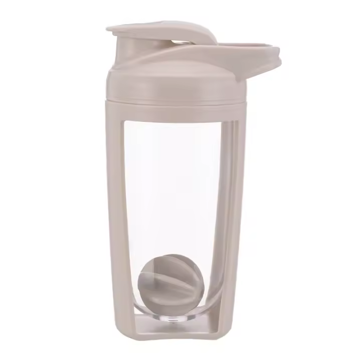 Botella De deporte 550ML Mezcladora Portátil Para Café Leche Y Proteína Cubo De Batido Sellada Y Antigoteo En Color Rosa/Azul/Cafe - 1