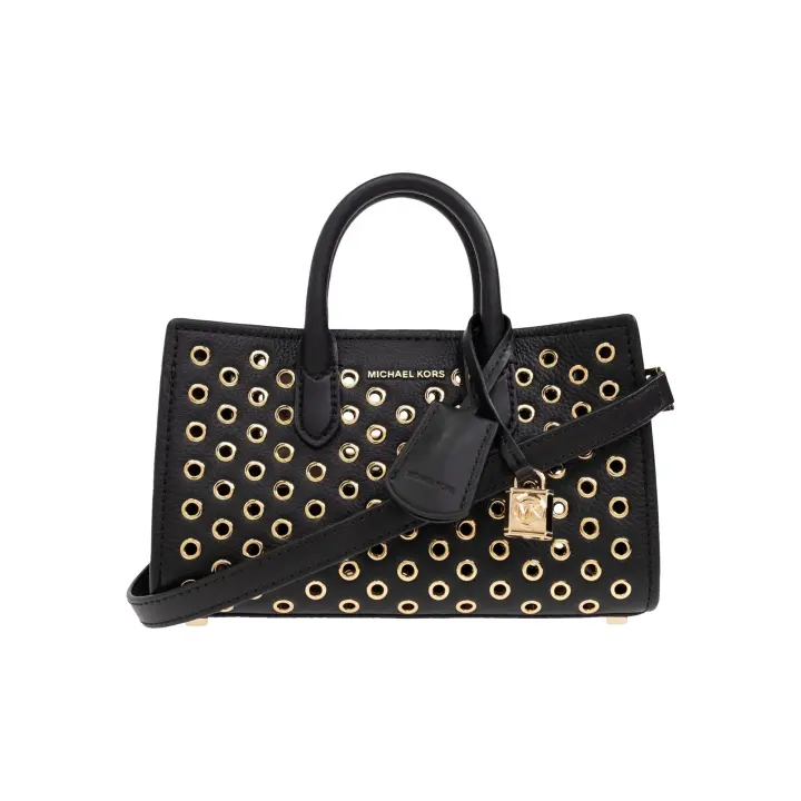 Bolso Mini MICHAEL KORS Scarlett Xbody Color Negro con Argollas Doradas - 1