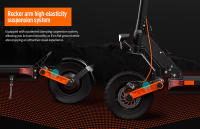 Patinete eléctrico JOYOR S5-Z, batería de 48V 13Ah, motor de 600W, neumáticos de 10*3 pulgadas, velocidad de 25km/h, autonomía de 40-55km, freno de disco delantero y trasero - details 4