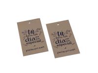 Lote de 25/50 tarjetas de cartón kraft de agradecimiento - regalos para invitados de boda comuniones bautizo aniversarios - tarjetas kraft con mensaje Tú haces este día aún más especial Gracias por venir medida de 4 x 6 cm - details 2