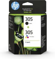 HP 305 6ZD17AE, Negro y Tricolor (Color), Cartuchos de Tinta Originales, Pack de 2, Compatible con Impresoras de Inyección de Tinta HP DeskJet 2810, 2820, 2710, 2720, 2721; HP DeskJet Plus 4110, 4120, 4130; HP Envy 6020, 6030, 6400 y 6430 - details 0