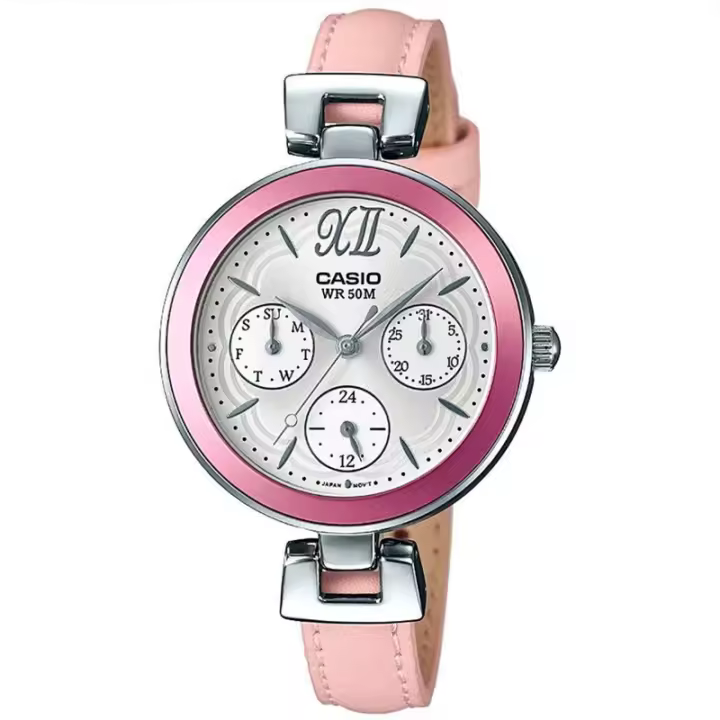 Casio Ltp-e407l-4avdf Reloj De Pulsera Analógico Con Calendario Para Mujer Color Rosa 50 Metros - 1