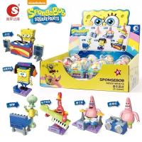 Bloques De Construcción Blind Box SpongeBob SquarePants Crab Boss's Big Star Muñeca Decorativa Hecha a Mano Juguete Para Niños - details 4