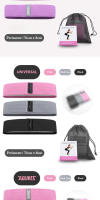 AOLIKES Bandas De Resistencia Para Fitness Anti-slip Anillas De Cadera Para Squats Entrenamiento De Gimnasio Y Yoga Elasticidad Braided - details 2